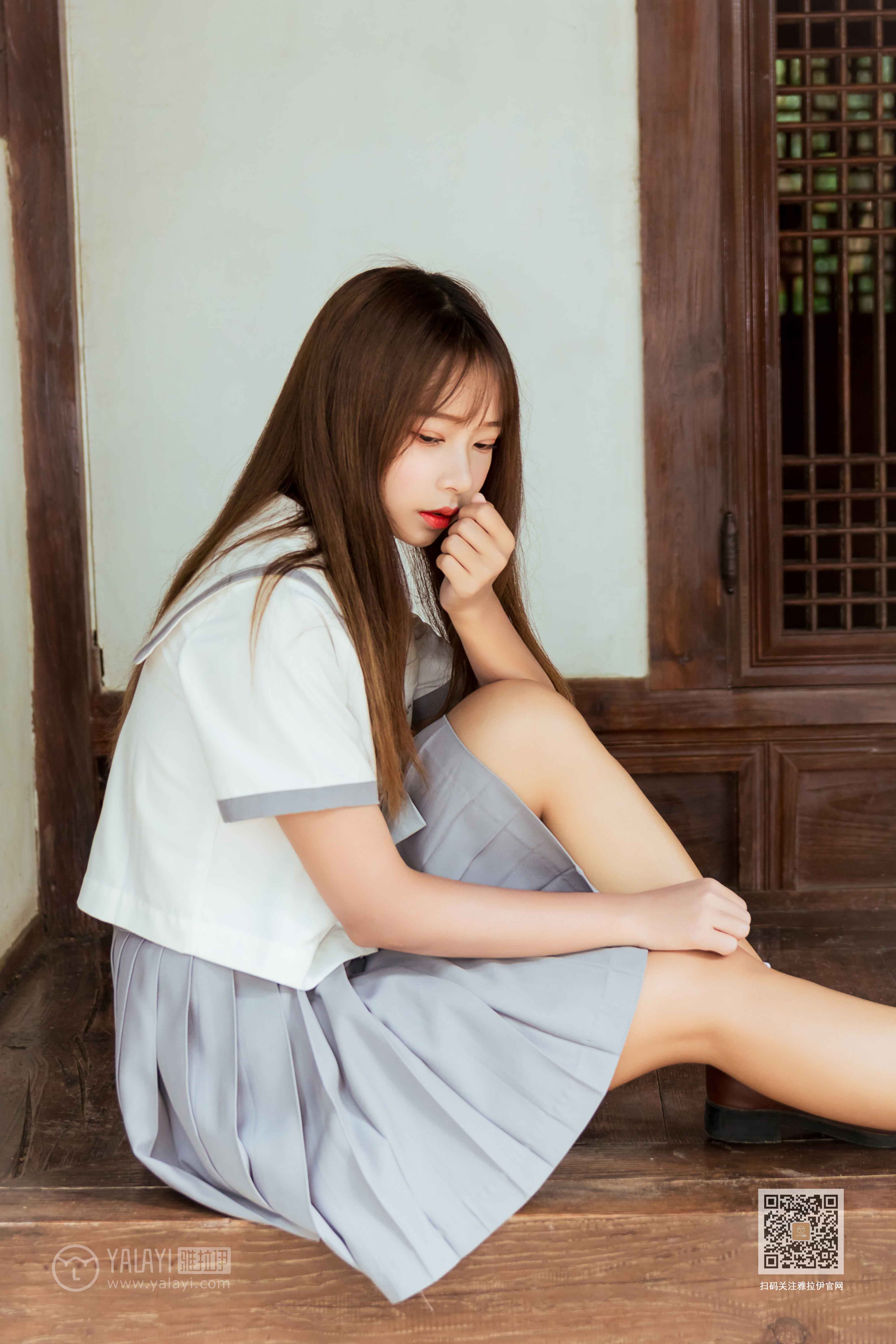 [YALAYI雅拉伊]2019.11.25No.471越秀百褶裙少女阿禾插图8